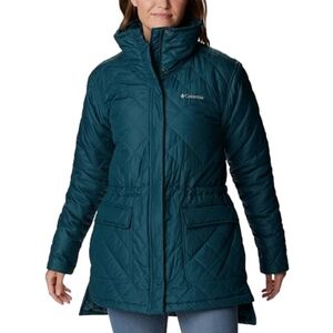 Columbia Women's Copper Crest Hooded Quilted Jacket Blue Dark Nocturnal M